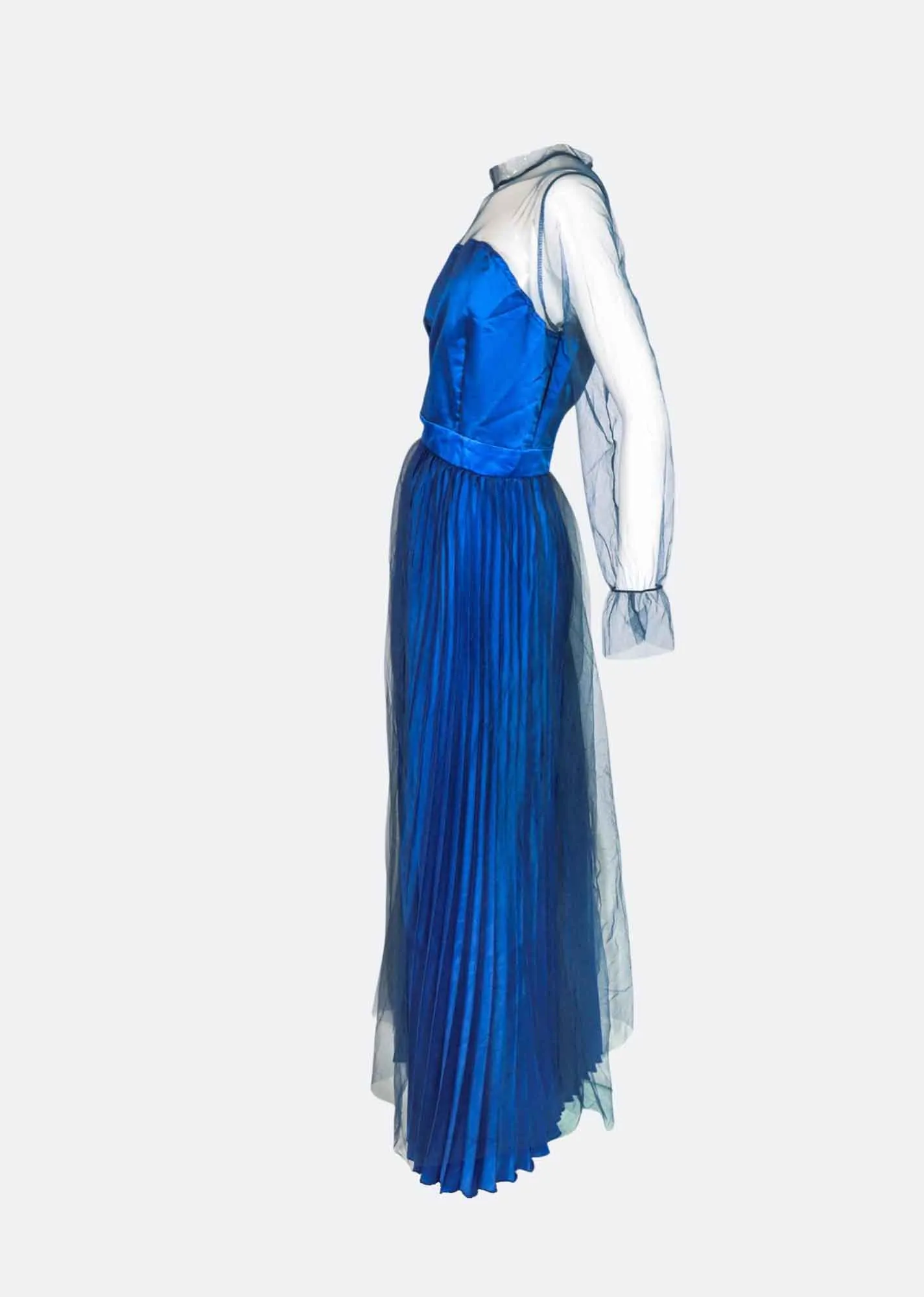 Sheer Elegance Pleated Dress