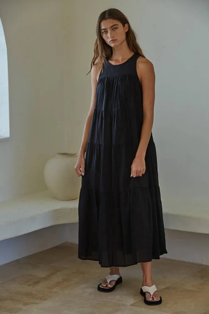 Sleeveless Flare Midi Dress