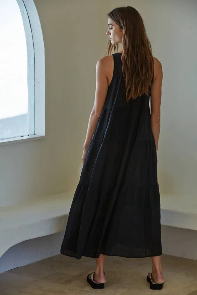 Sleeveless Flare Midi Dress