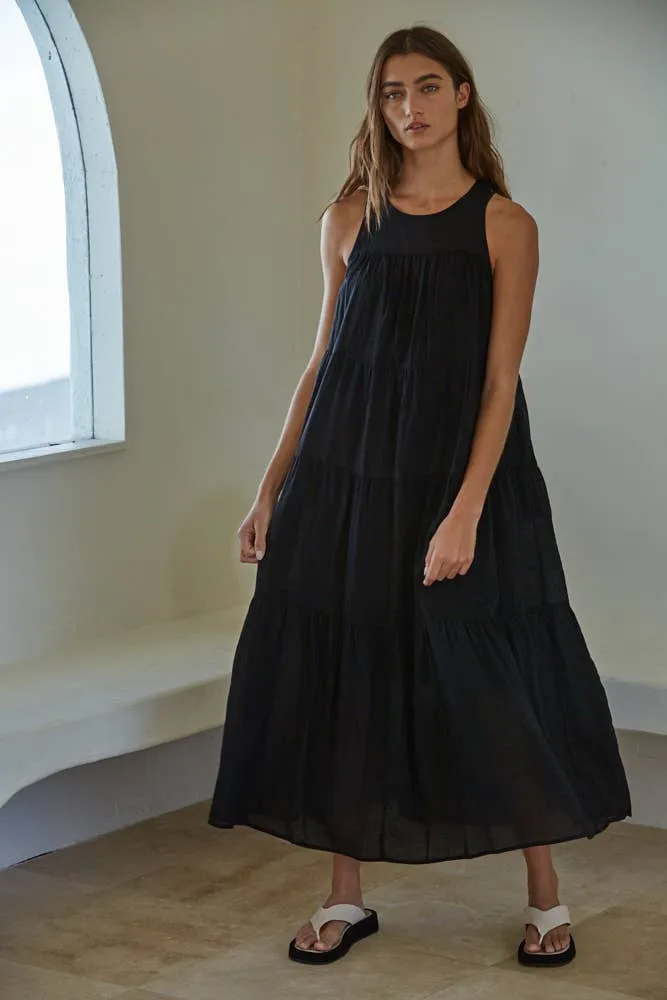 Sleeveless Flare Midi Dress