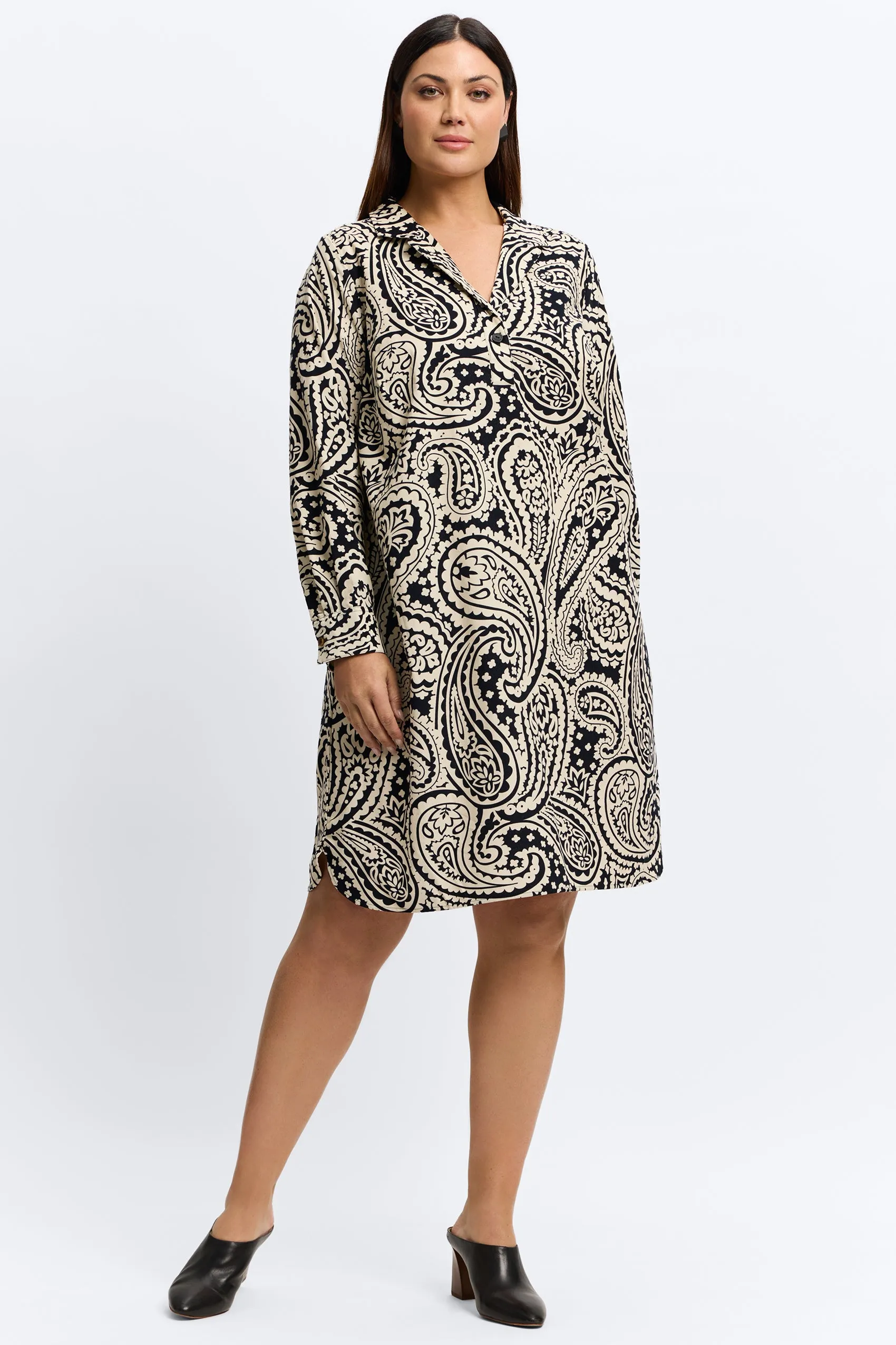 Sloane Plus Paisley Corduroy Dress