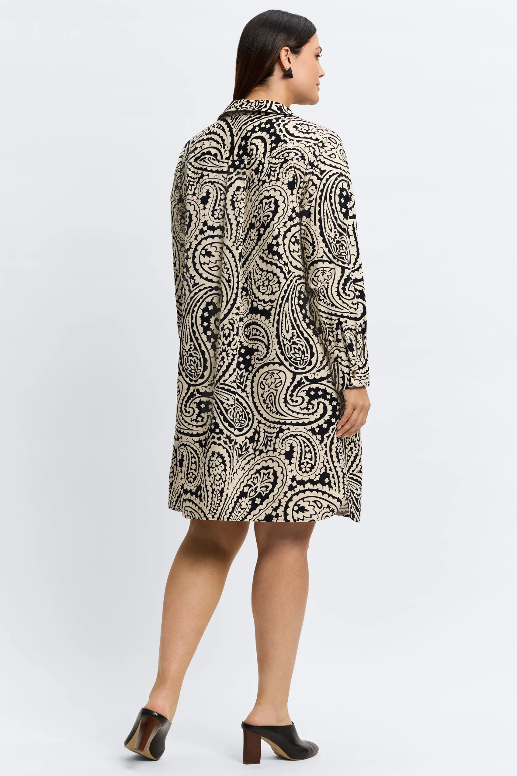 Sloane Plus Paisley Corduroy Dress