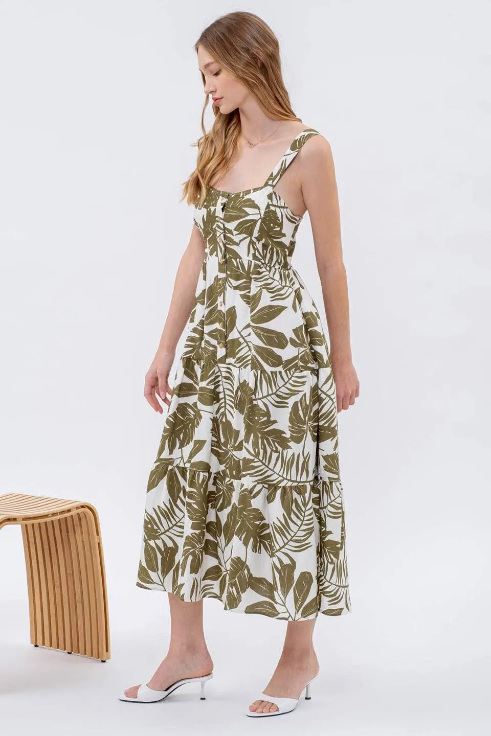 Somewhere Sunny Sleeveless Midi Dress