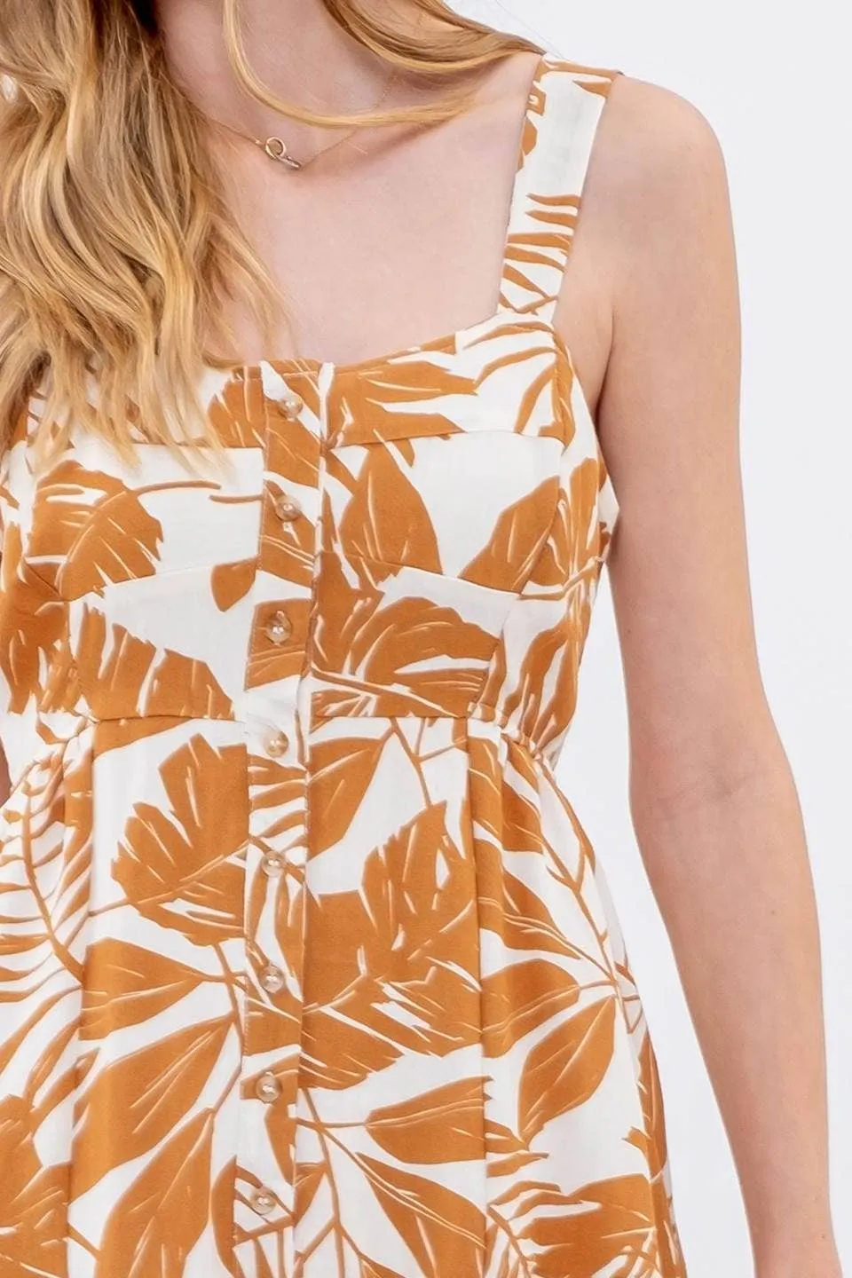 Somewhere Sunny Sleeveless Midi Dress