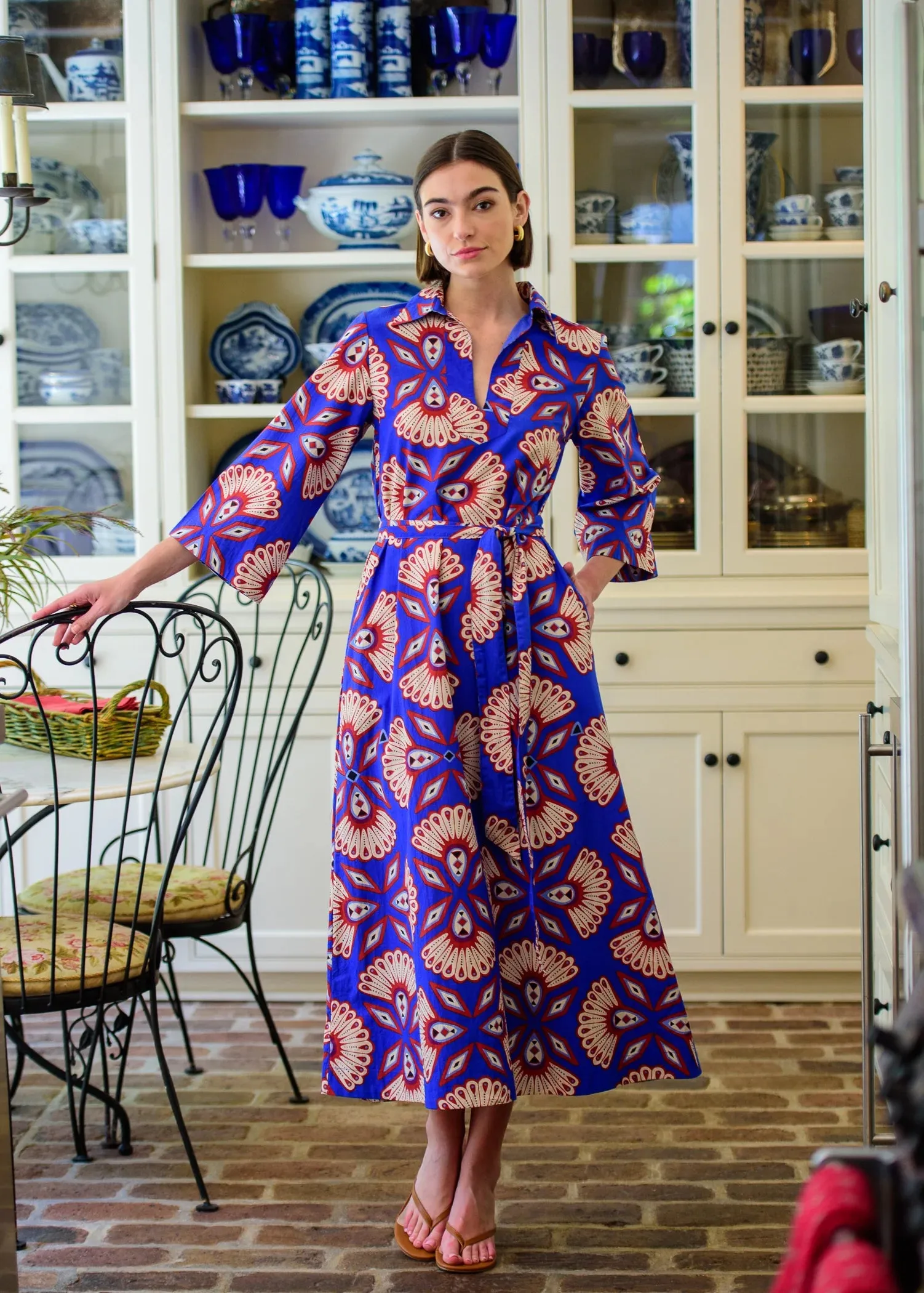 Talia Dress in Sapphire Feather