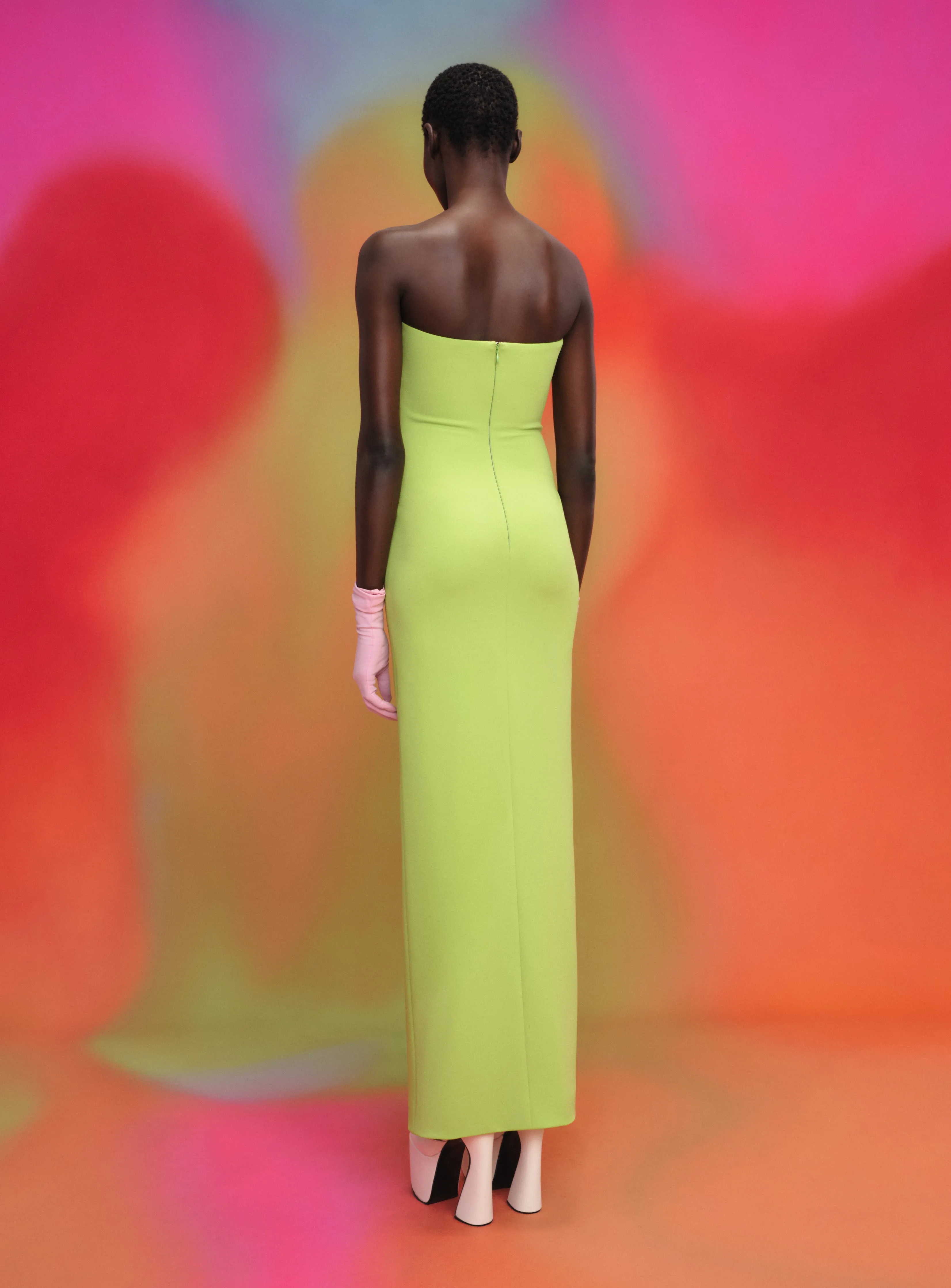 The Bysha Maxi Dress in Chartreuse