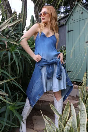 TINA HALTER DRESS FOREVER BLUE OMBRE