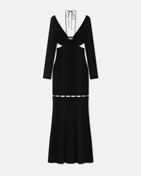 Varda - Ribbed-Knit Maxi Dress - Black
