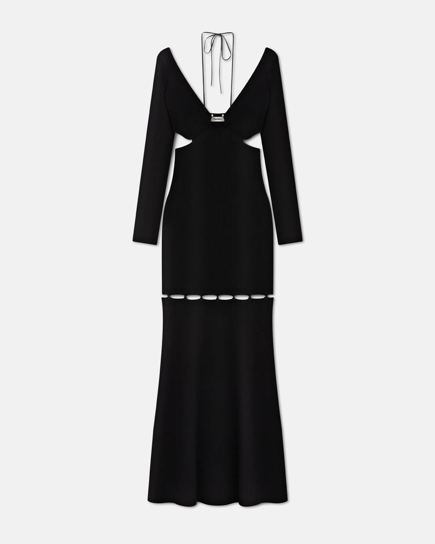 Varda - Ribbed-Knit Maxi Dress - Black