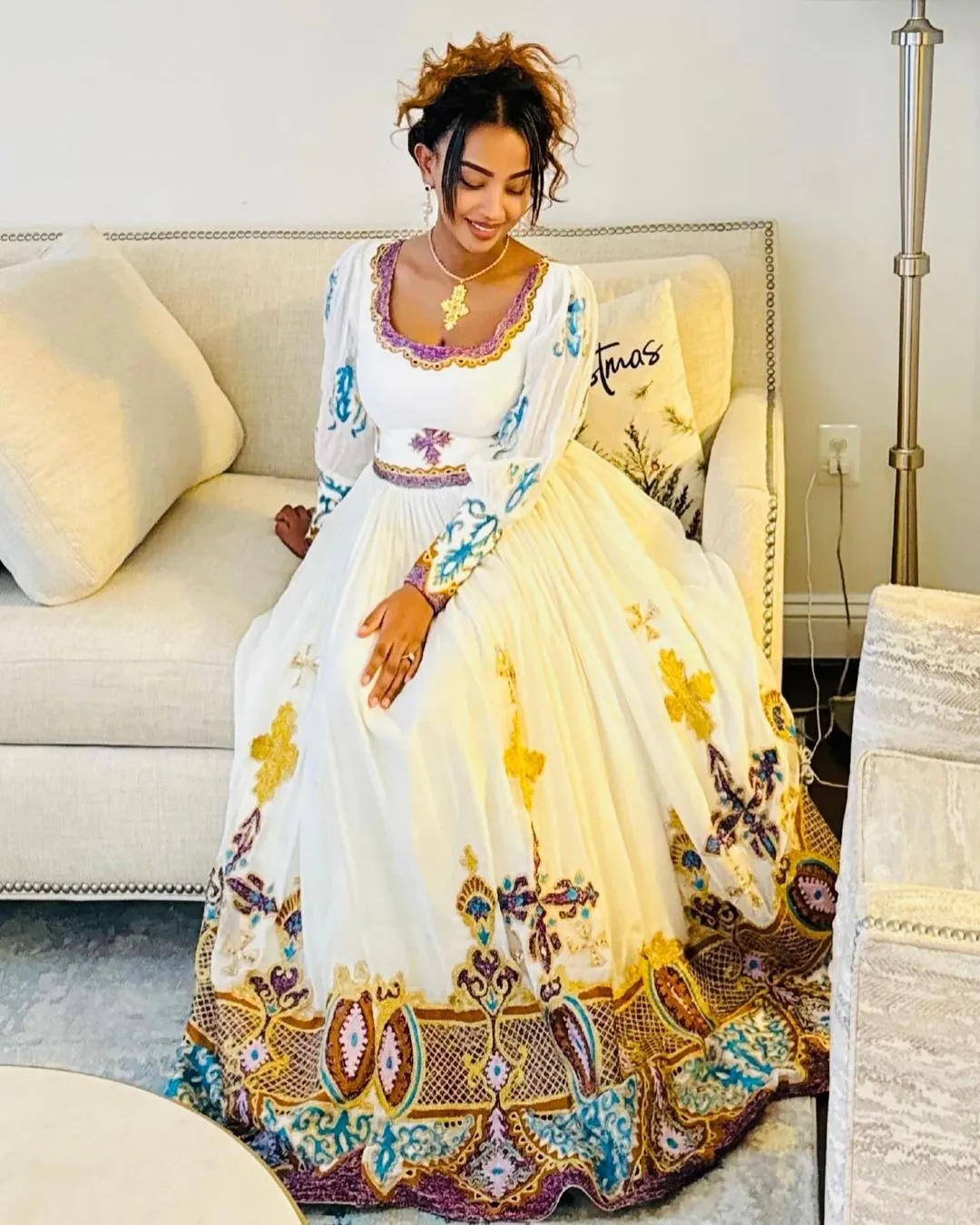 Vibrant Elegance Habesha Dress Modern Ethiopian Dress Style