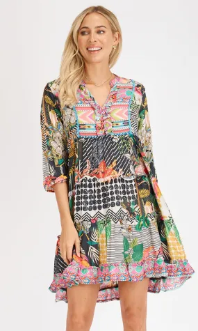 Viscose Lux Tiered Dress Vanda
