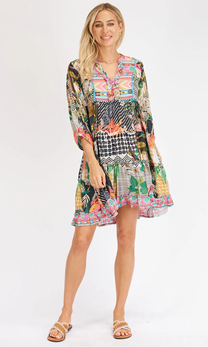 Viscose Lux Tiered Dress Vanda