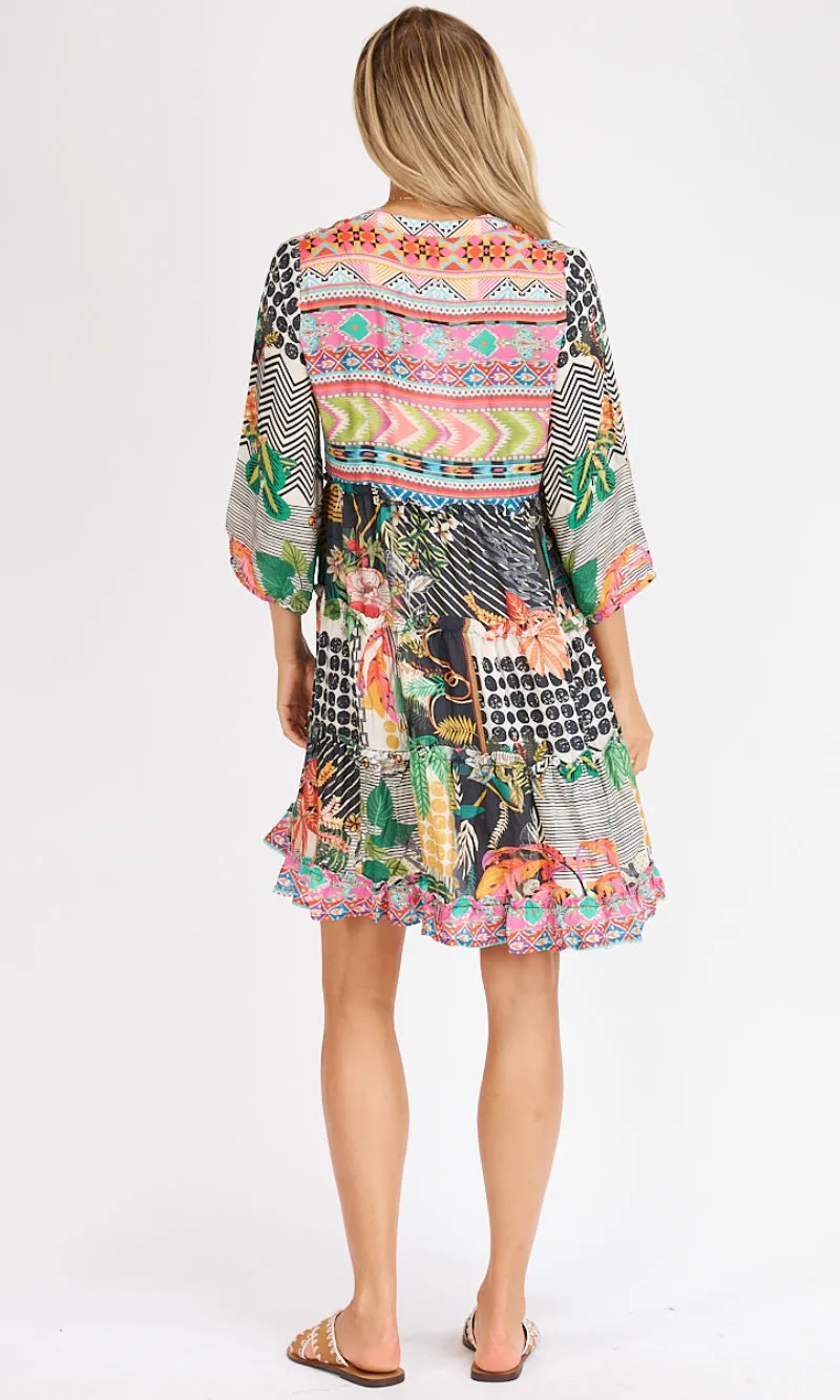 Viscose Lux Tiered Dress Vanda