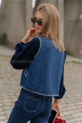 Vitali waistcoat jeans blue