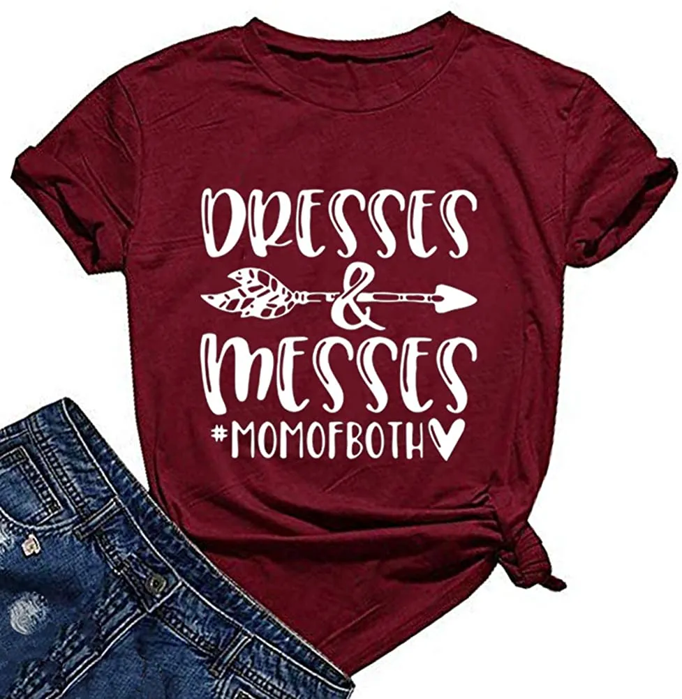 Women Dresses & Messes Mom of Both T-Shirt