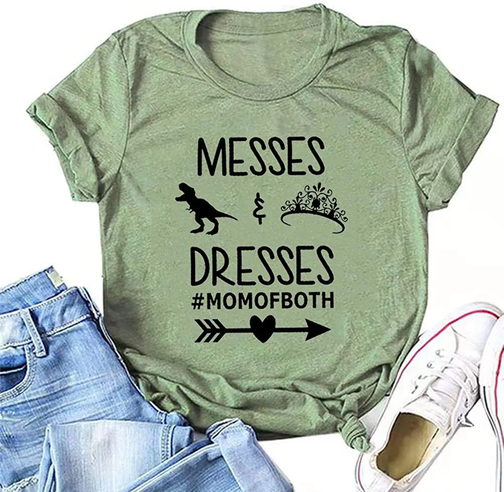 Women Messes & Dresses Mom of Both T-Shirt