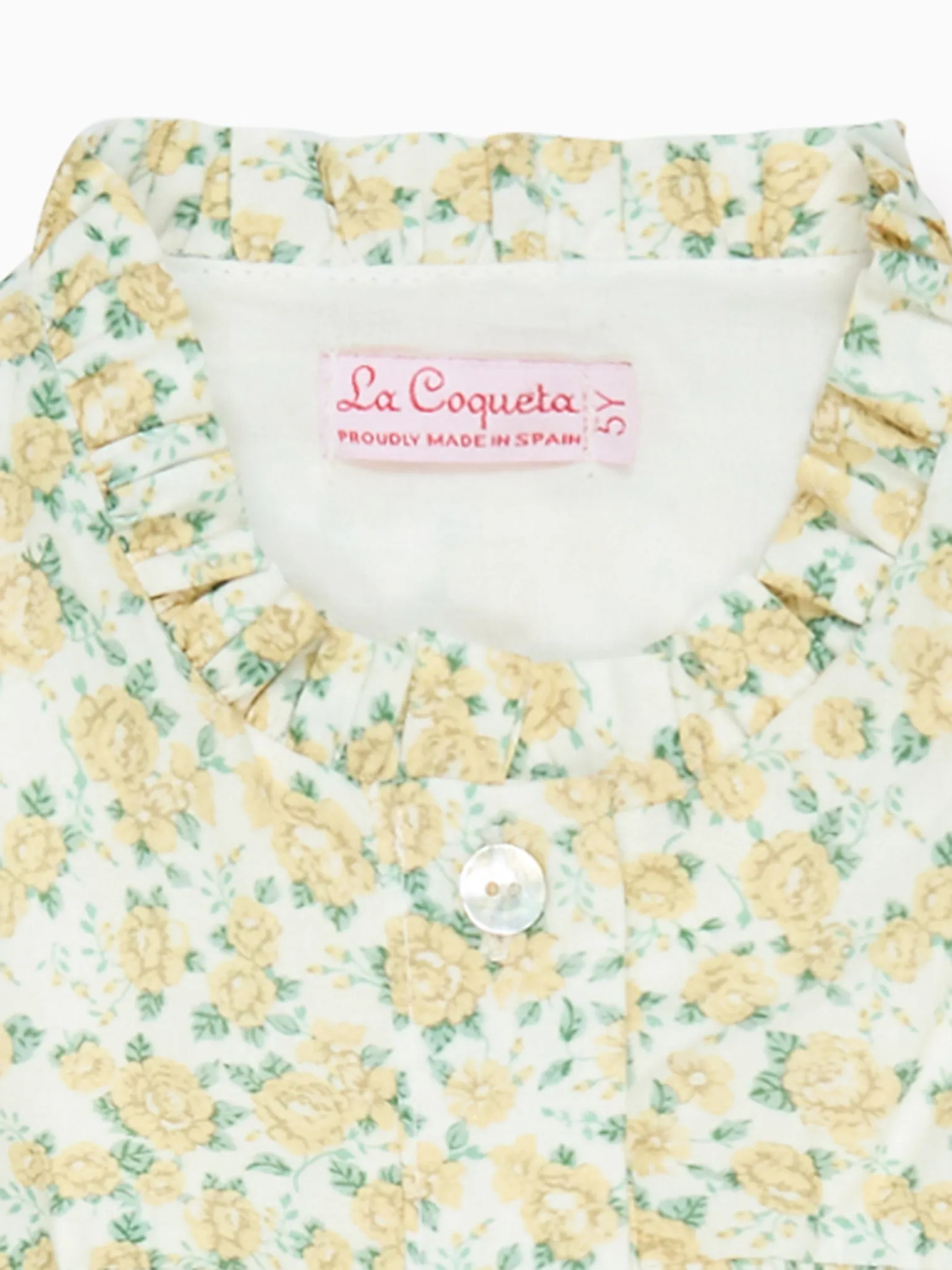 Yellow Floral Casilda Girl Hand-Smocked Dress