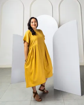 Yuuma Linen Dress Mustard